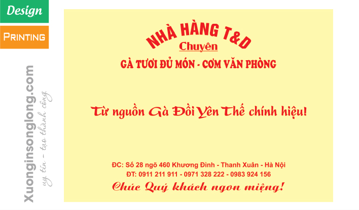 MẪU LÓT BÀN NHÀ HÀNG T&D