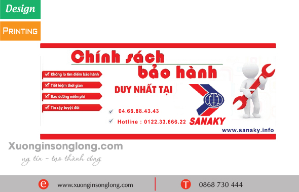 IN PHIẾU BẢO HÀNH SANAKY
