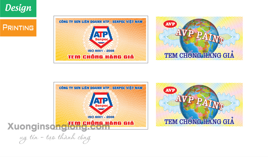 IN TEM CHỐNG HÀNG GIẢ HÃNG SƠN