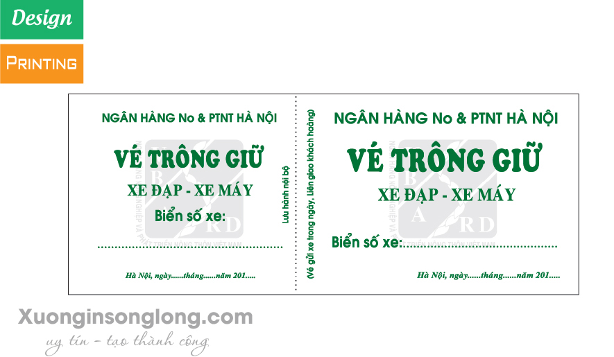 IN VÉ GỬI XE NGÂN HÀNG